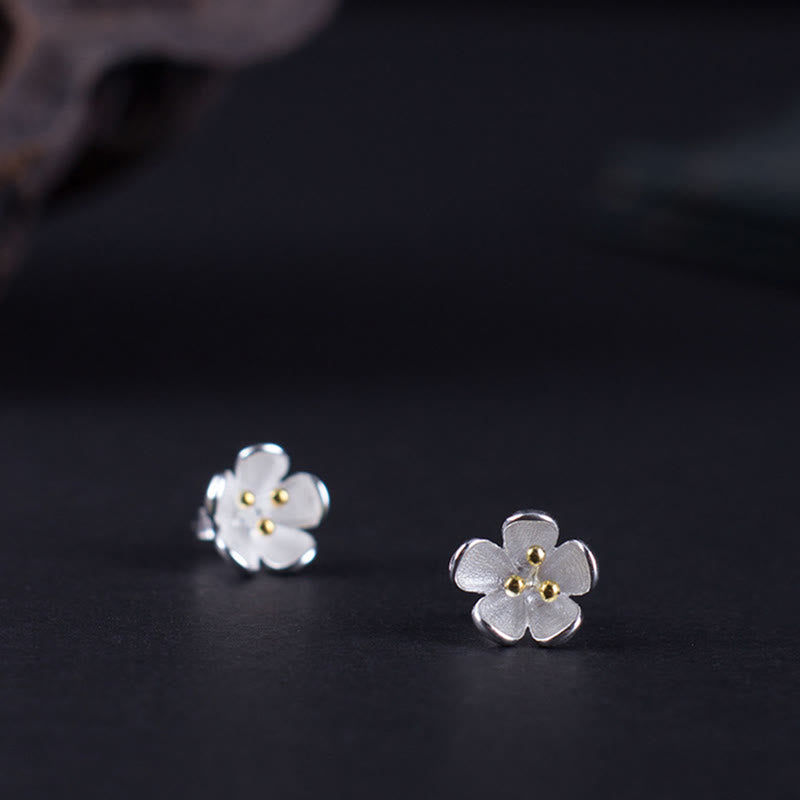 Wear FengShui 925 Sterling Silver Golden Stamens Balance Earrings