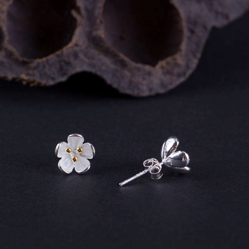 Wear FengShui 925 Sterling Silver Golden Stamens Balance Earrings