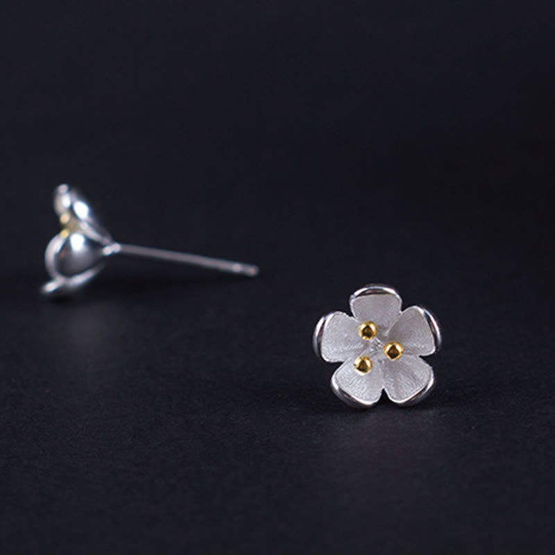 Wear FengShui 925 Sterling Silver Golden Stamens Balance Earrings
