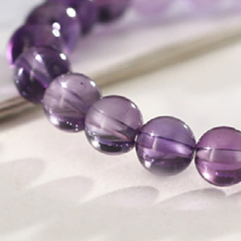 Wear FengShui Amethyst Rose Quartz Strawberry Quartz Good Luck Charm Bracelet