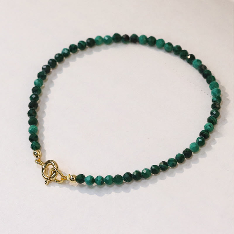 Wear FengShui 3mm Natural Malachite Ultra-thin Beads Anti-anxiety Bracelet