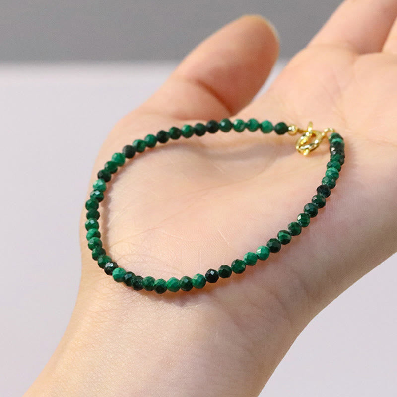 Wear FengShui 3mm Natural Malachite Ultra-thin Beads Anti-anxiety Bracelet
