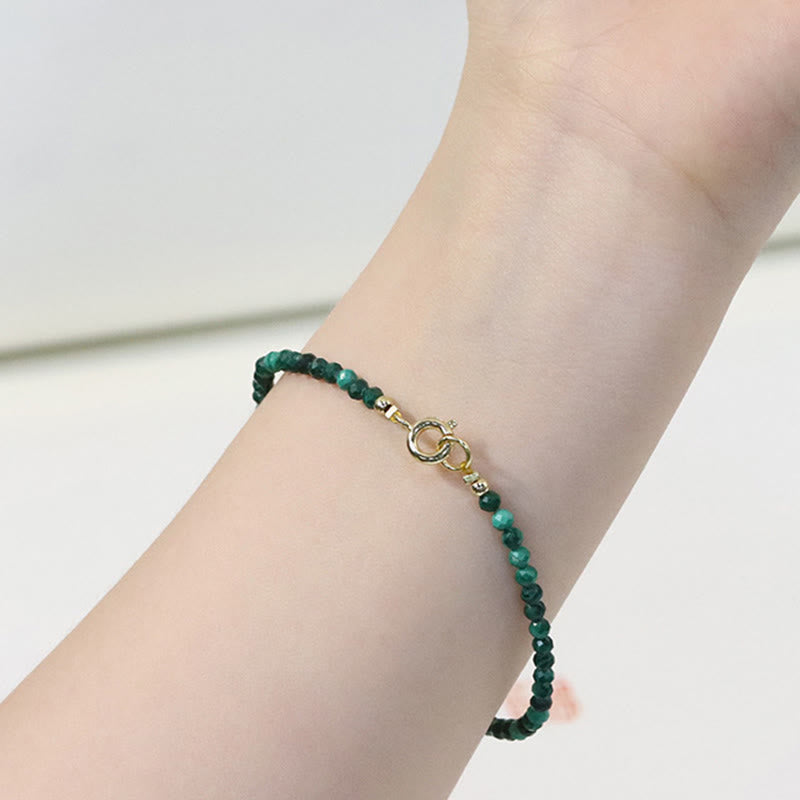 Wear FengShui 3mm Natural Malachite Ultra-thin Beads Anti-anxiety Bracelet
