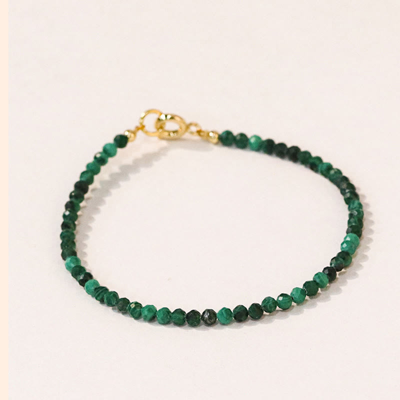 Wear FengShui 3mm Natural Malachite Ultra-thin Beads Anti-anxiety Bracelet