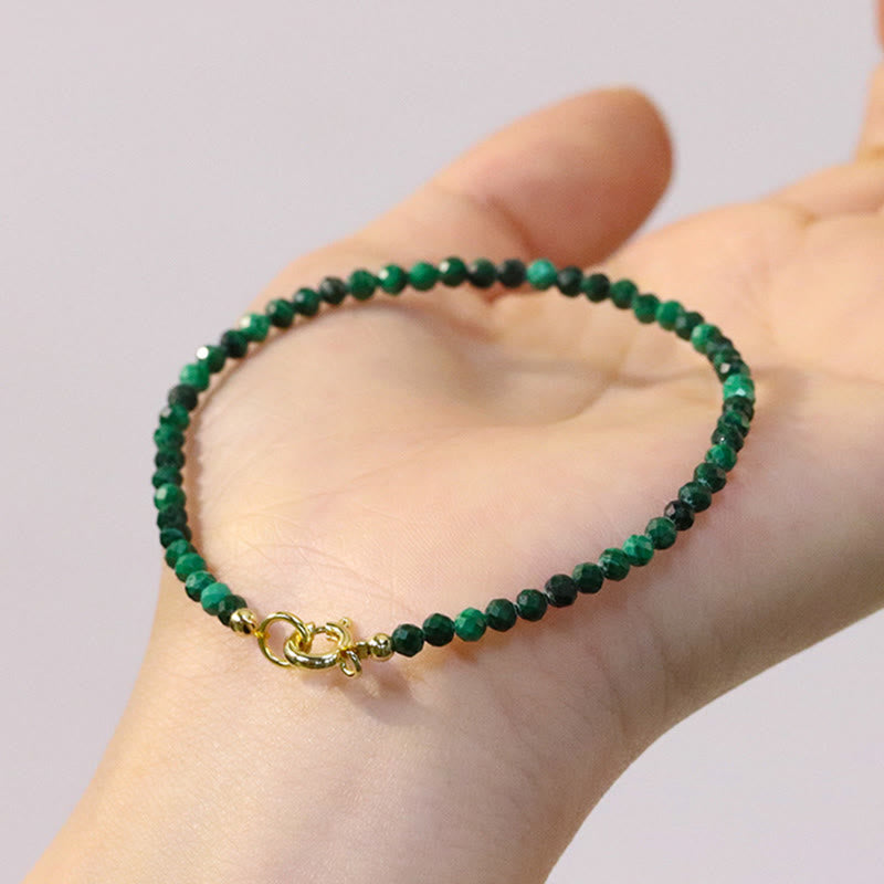 Wear FengShui 3mm Natural Malachite Ultra-thin Beads Anti-anxiety Bracelet