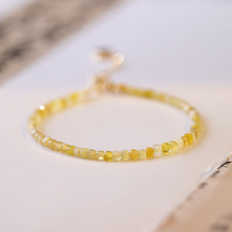 Wear FengShui 2mm Natural Opal Ultra-thin Beads Motivation Bracelet