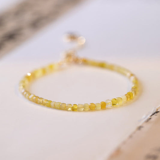 Wear FengShui 2mm Natural Opal Ultra-thin Beads Motivation Bracelet