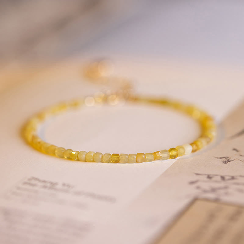 Wear FengShui 2mm Natural Opal Ultra-thin Beads Motivation Bracelet