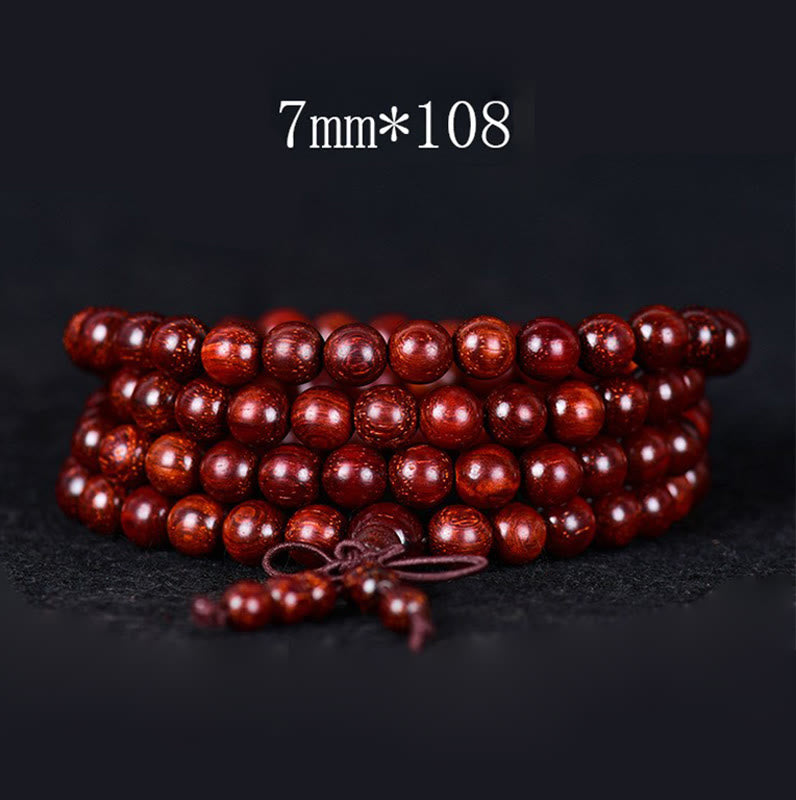 Wear FengShui Tibetan Small Leaf Red Sandalwood Balance Bracelet
