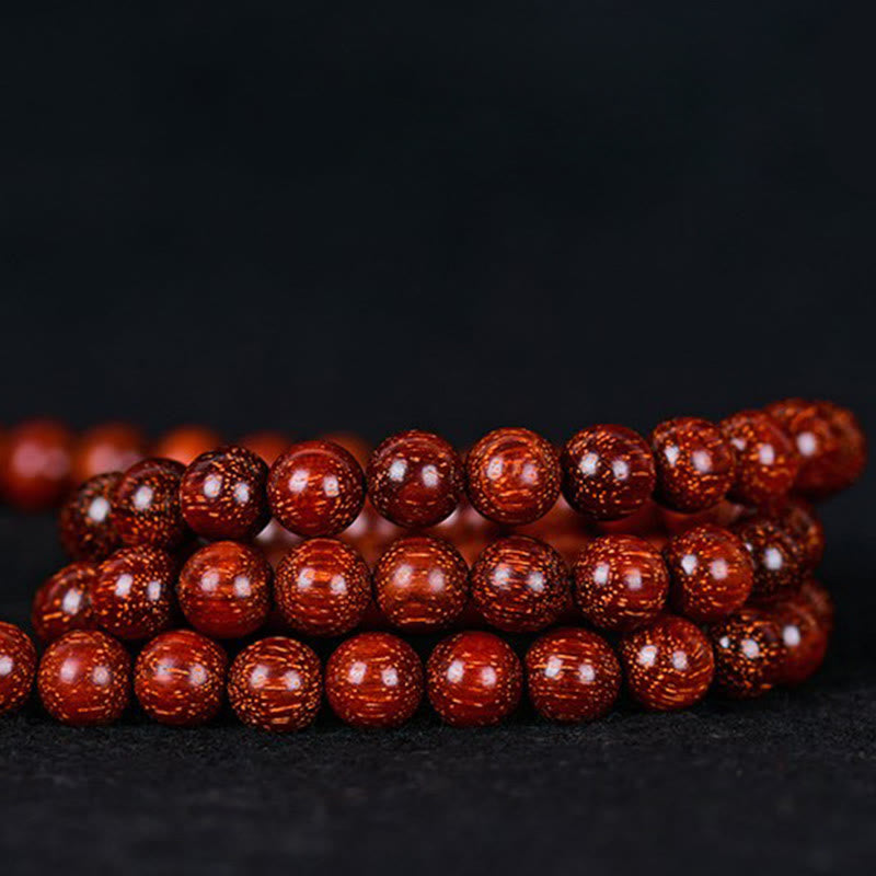 Wear FengShui Tibetan Small Leaf Red Sandalwood Balance Bracelet