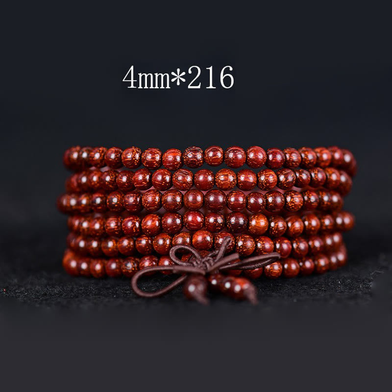 Wear FengShui Tibetan Small Leaf Red Sandalwood Balance Bracelet
