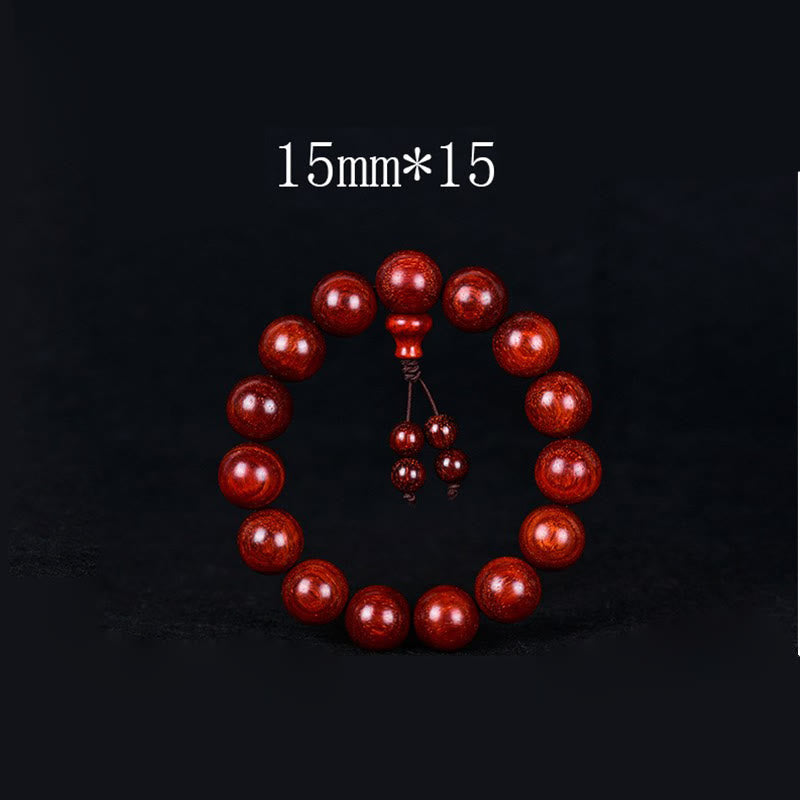 Wear FengShui Tibetan Small Leaf Red Sandalwood Balance Bracelet