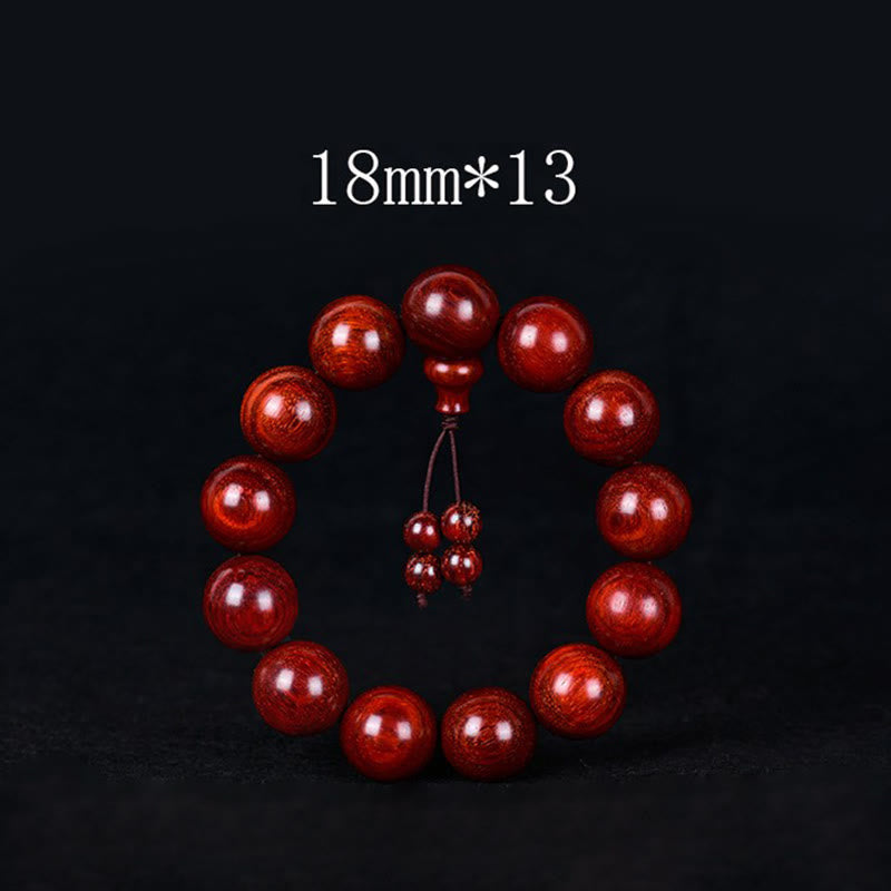 Wear FengShui Tibetan Small Leaf Red Sandalwood Balance Bracelet