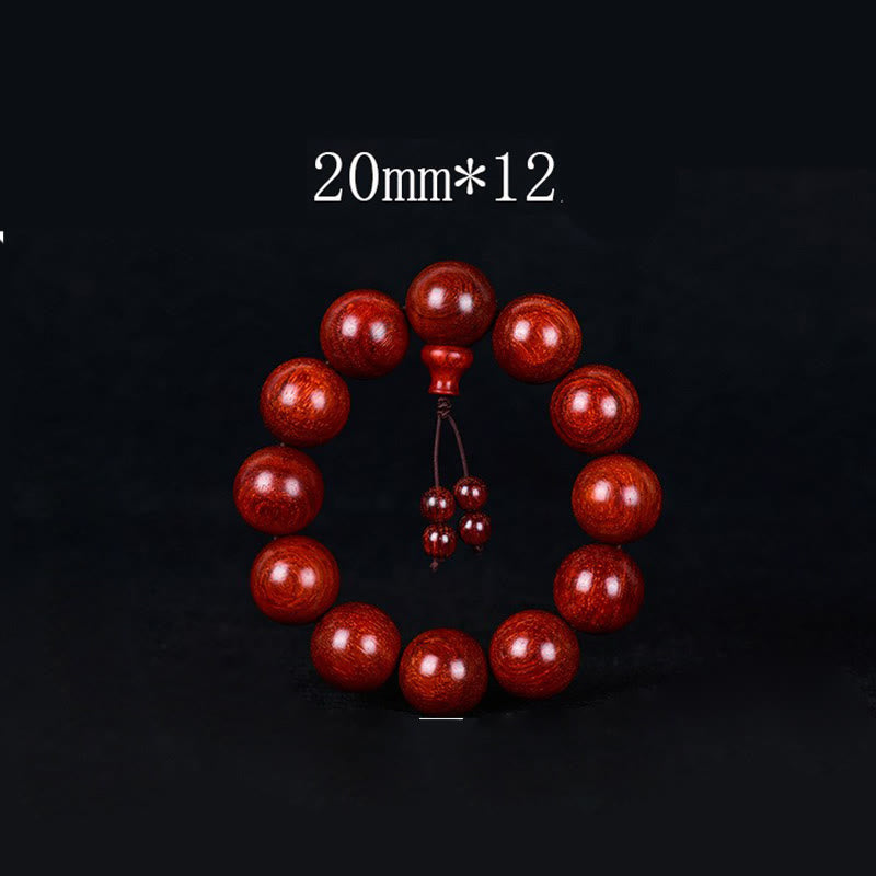 Wear FengShui Tibetan Small Leaf Red Sandalwood Balance Bracelet