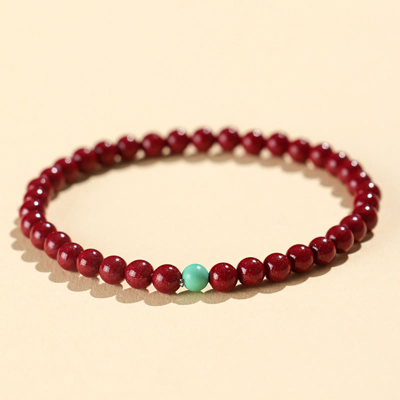 Wear FengShui Cinnabar Turquoise Concentration Bracelet