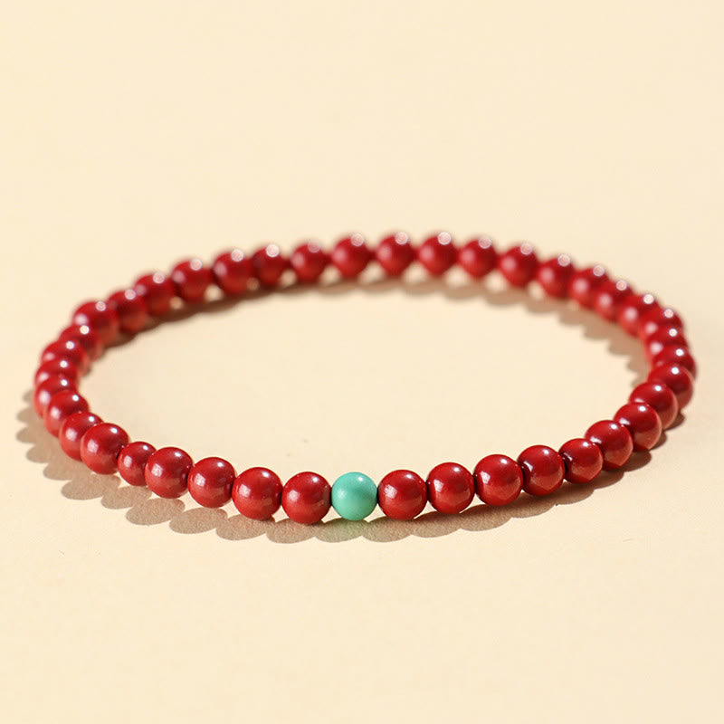 Wear FengShui Cinnabar Turquoise Concentration Bracelet
