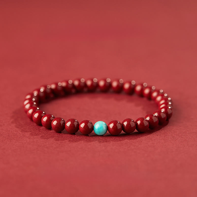 Wear FengShui Cinnabar Turquoise Concentration Bracelet