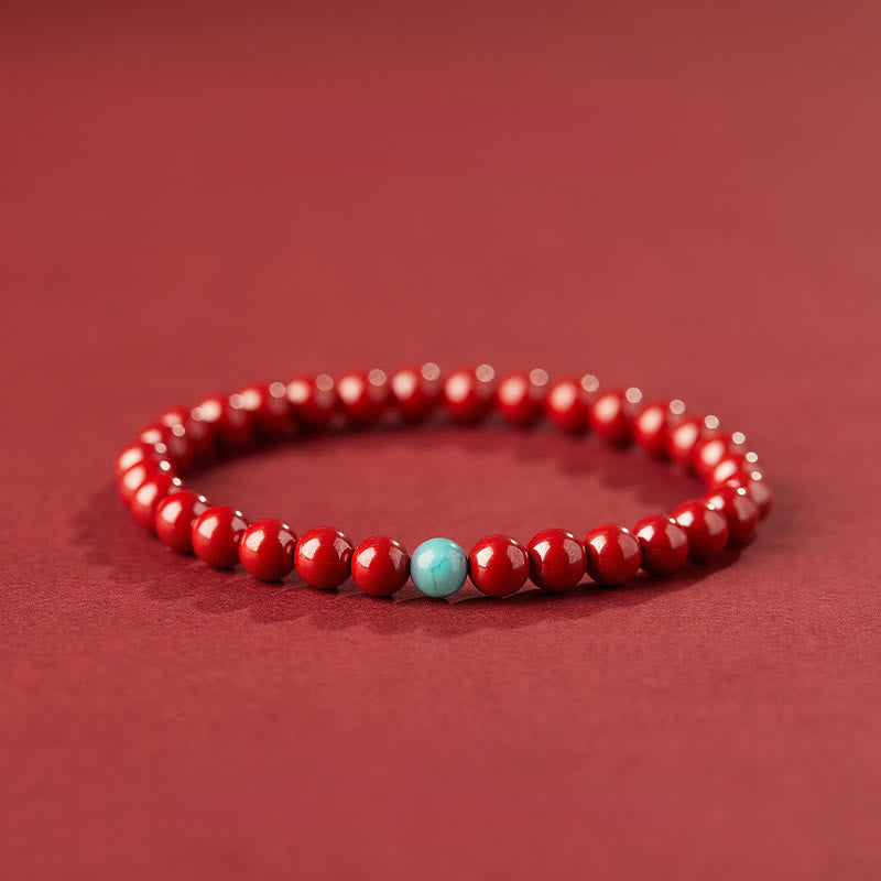 Wear FengShui Cinnabar Turquoise Concentration Bracelet