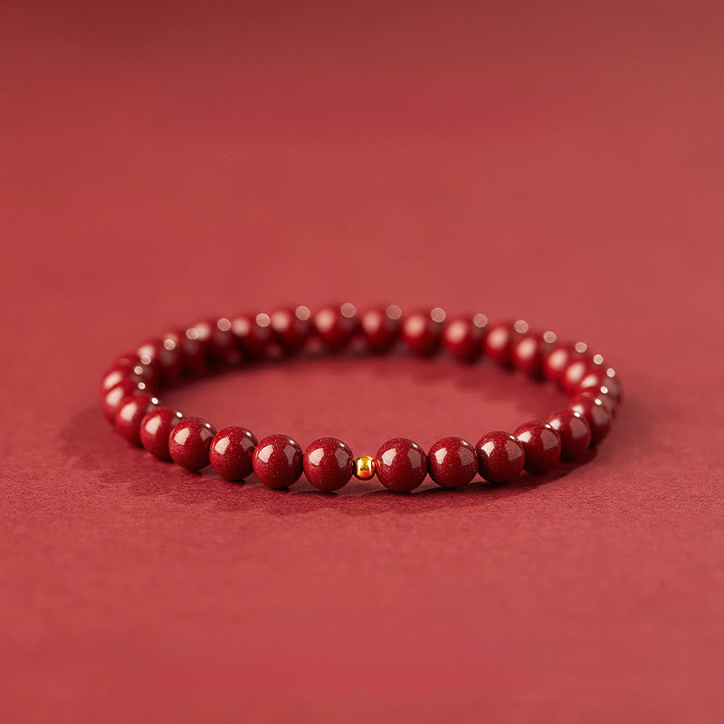 Wear FengShui 925 Sterling Silver Cinnabar Beads Blessing Bracelet