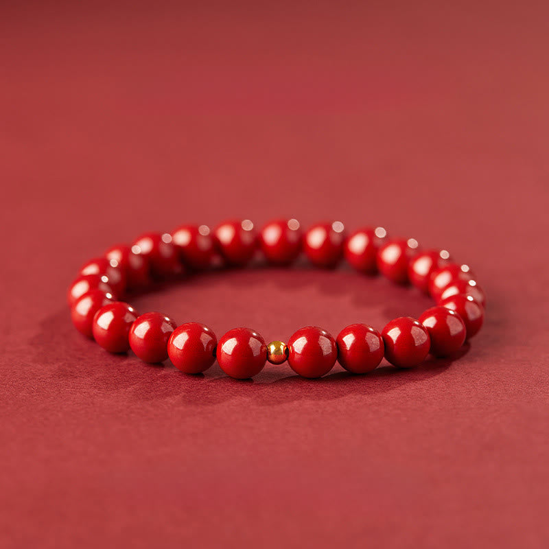 Wear FengShui 925 Sterling Silver Cinnabar Beads Blessing Bracelet