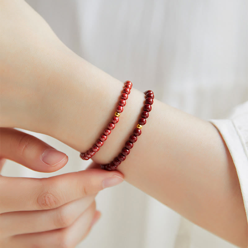 Wear FengShui "Wishing Protection and Energy" Cinnabar Bracelet Includes Gift Message Card