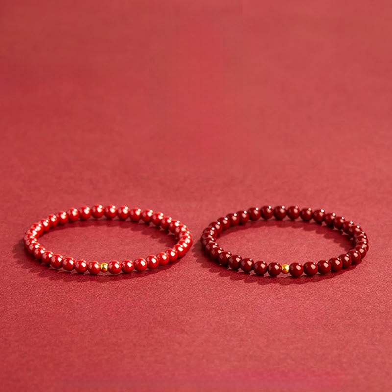 Wear FengShui 925 Sterling Silver Cinnabar Beads Blessing Bracelet