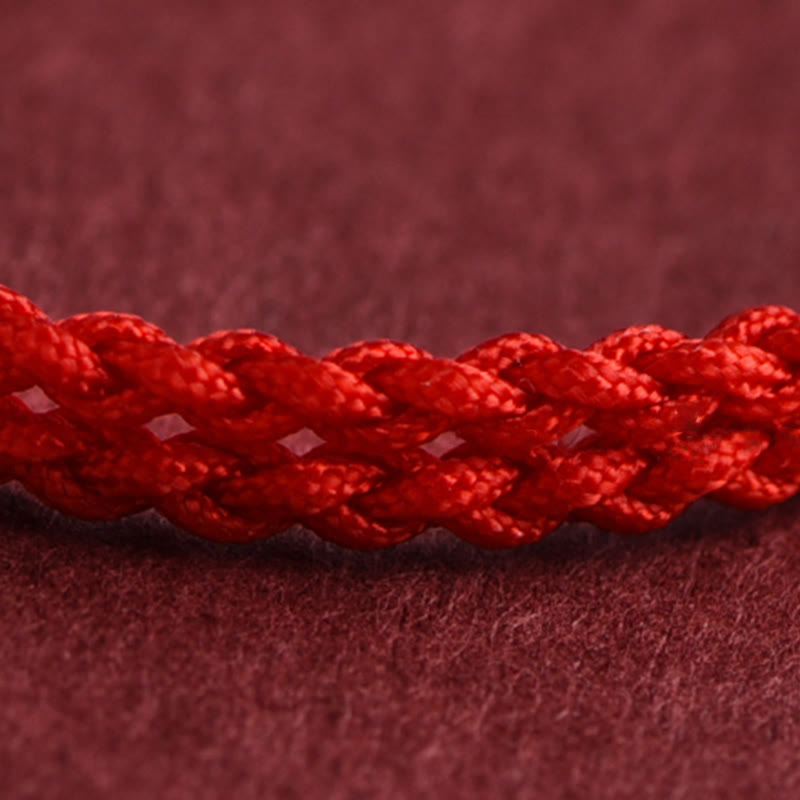 Wear FengShui Year of the Horse 999 Sterling Silver Copper Coins Luck Rope Braided Bracelet Anklet