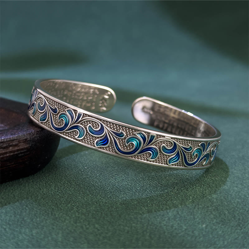 Wear FengShui Petal Vines Entwine Branches Copper Balance Open Adjustable Bracelet Bangle