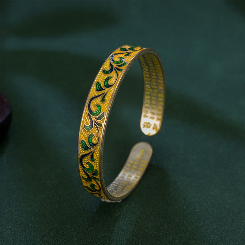 Wear FengShui Petal Vines Entwine Branches Copper Balance Open Adjustable Bracelet Bangle
