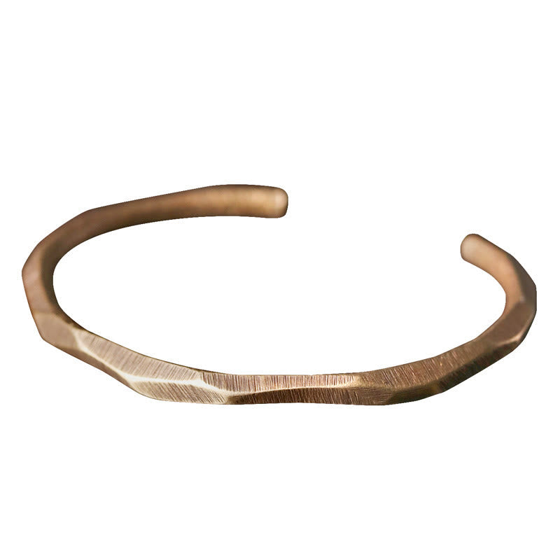Wear FengShui Copper Brass Hand Polishing Open Self Care Bracelet Bangle