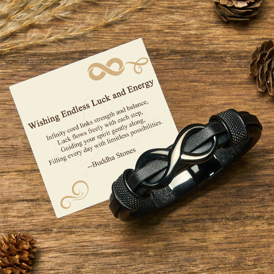 Wear FengShui "Wishing Endless Luck and Energy" Endless Knot Bracelet Includes Gift Message Card