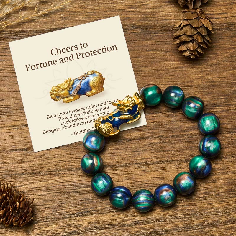 Wear FengShui "Cheers to Fortune and Protection" PiXiu Bracelet Includes Gift Message Card