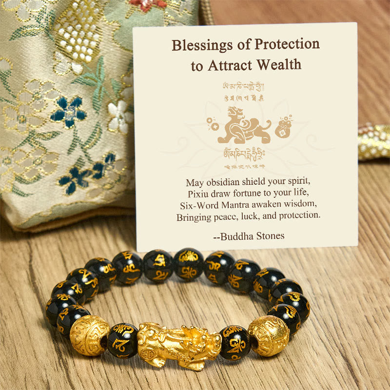 Wear FengShui "Blessings of Protection to Attract Wealth" PiXiu Bracelet Includes Gift Message Card