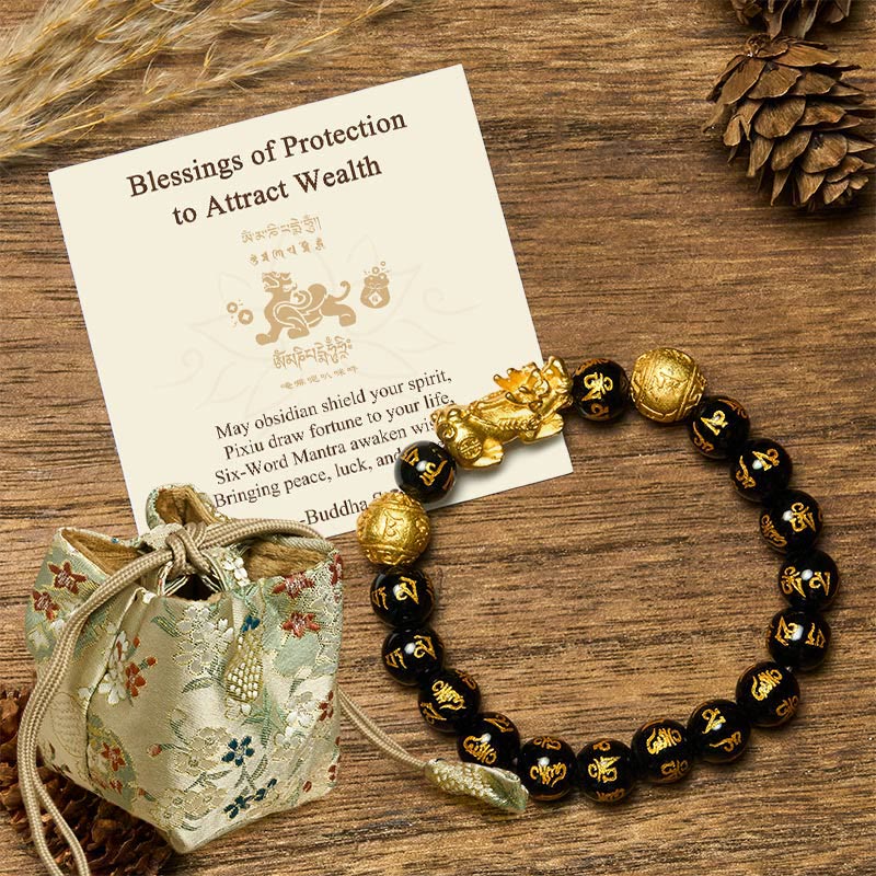 Wear FengShui "Blessings of Protection to Attract Wealth" PiXiu Bracelet Includes Gift Message Card