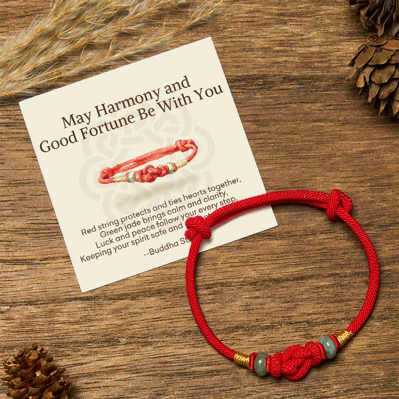 Wear FengShui "May Harmony and Good Fortune Be With You" Bracelet Includes Gift Message Card