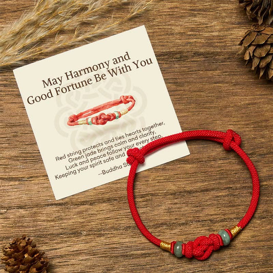 Wear FengShui "May Harmony and Good Fortune Be With You" Bracelet Includes Gift Message Card