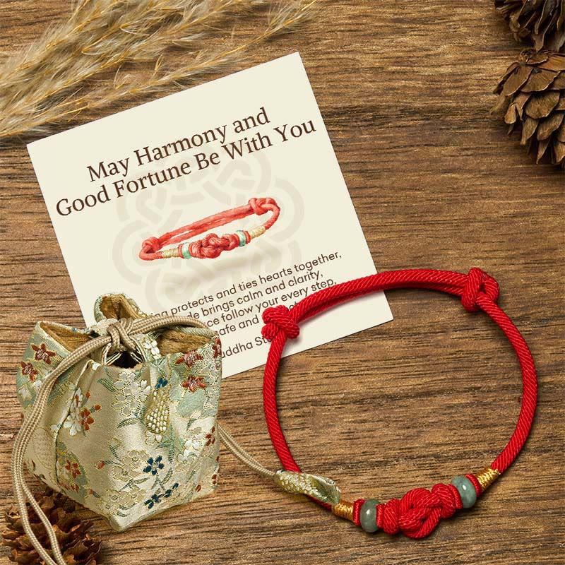 Wear FengShui "May Harmony and Good Fortune Be With You" Bracelet Includes Gift Message Card