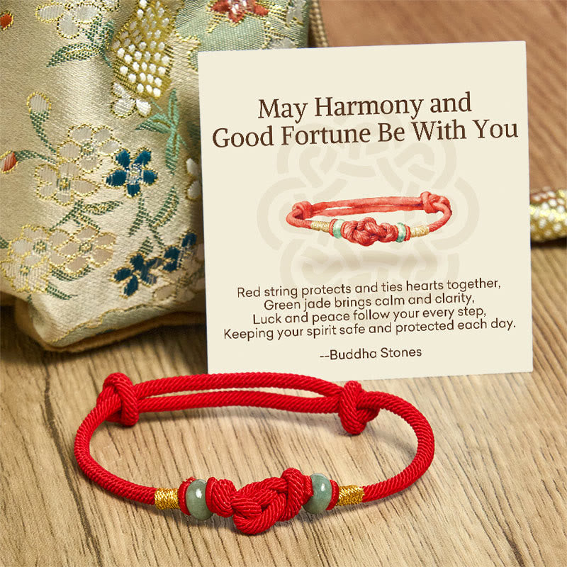 Wear FengShui "May Harmony and Good Fortune Be With You" Bracelet Includes Gift Message Card