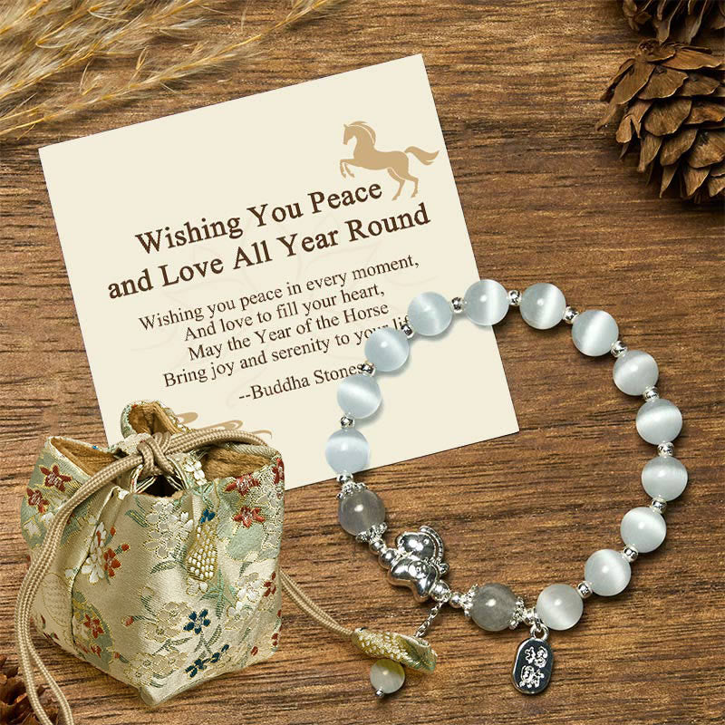 Wear FengShui "Wishing You Peace and Love All Year Round" Year of the Horse Includes Gift Message Card