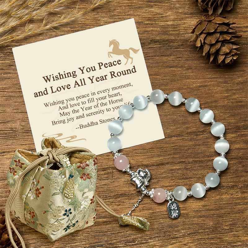 Wear FengShui "Wishing You Peace and Love All Year Round" Year of the Horse Includes Gift Message Card