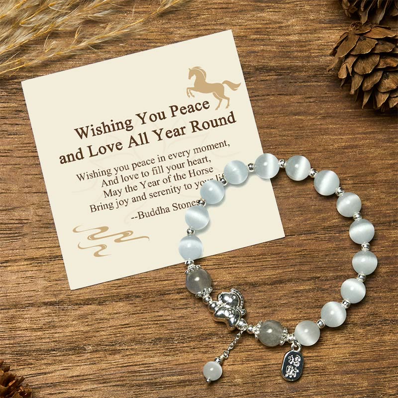 Wear FengShui "Wishing You Peace and Love All Year Round" Year of the Horse Includes Gift Message Card
