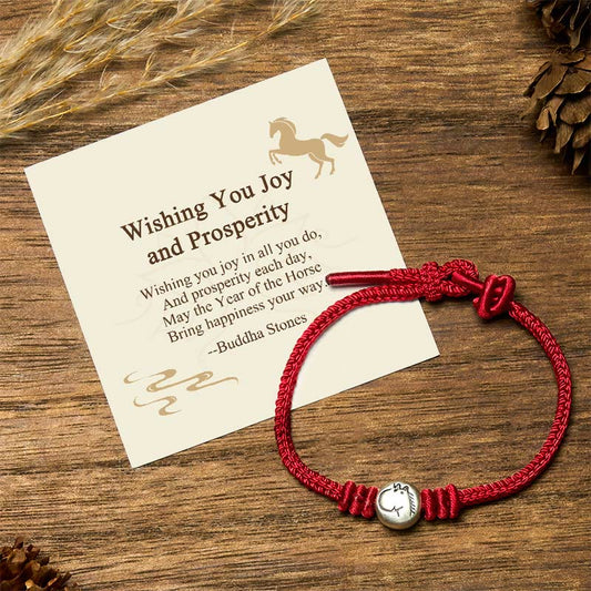 Wear FengShui "Wishing You Joy and Prosperity" Year of the Horse Bracelet Includes Gift Message Card