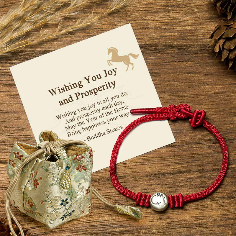 Wear FengShui "Wishing You Joy and Prosperity" Year of the Horse Bracelet Includes Gift Message Card