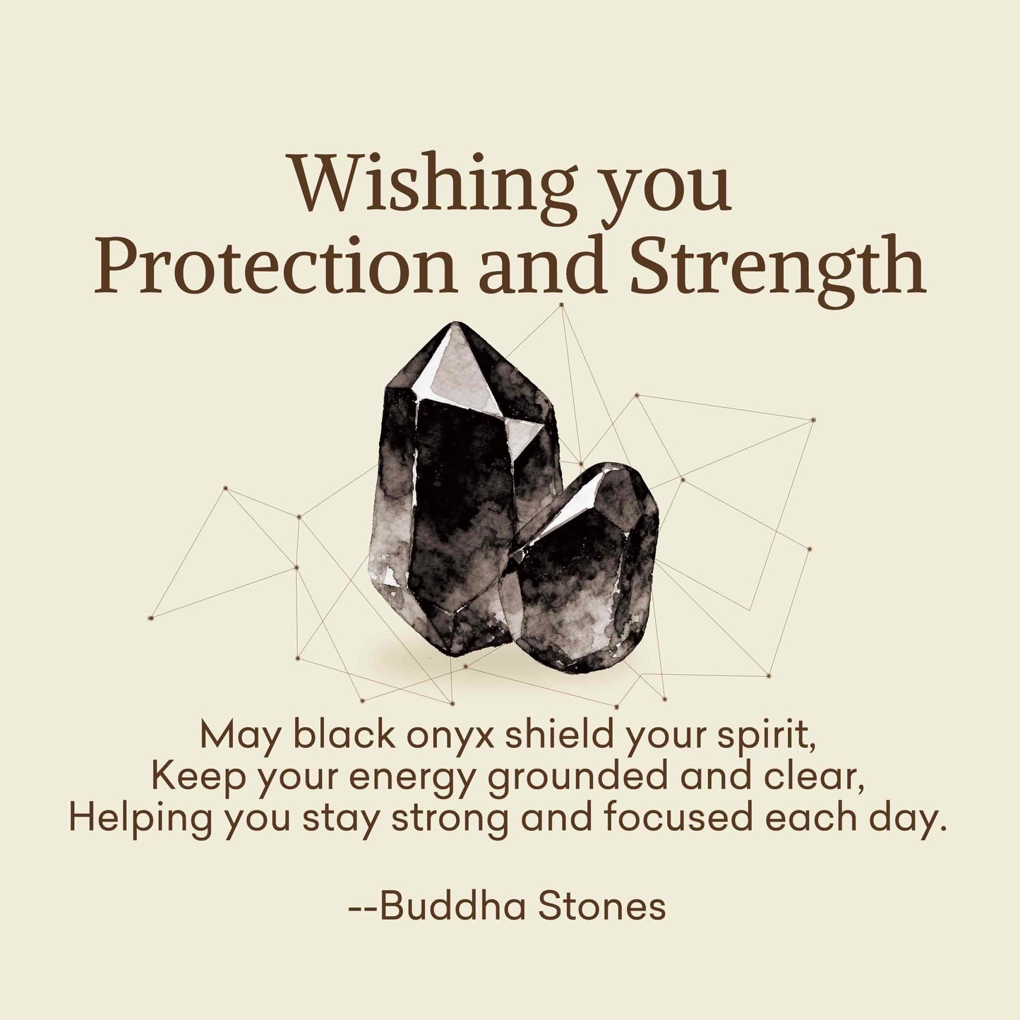 Wear FengShui "Wishing You Protection and Strength" Black Onyx Bracelet Includes Gift Message Card