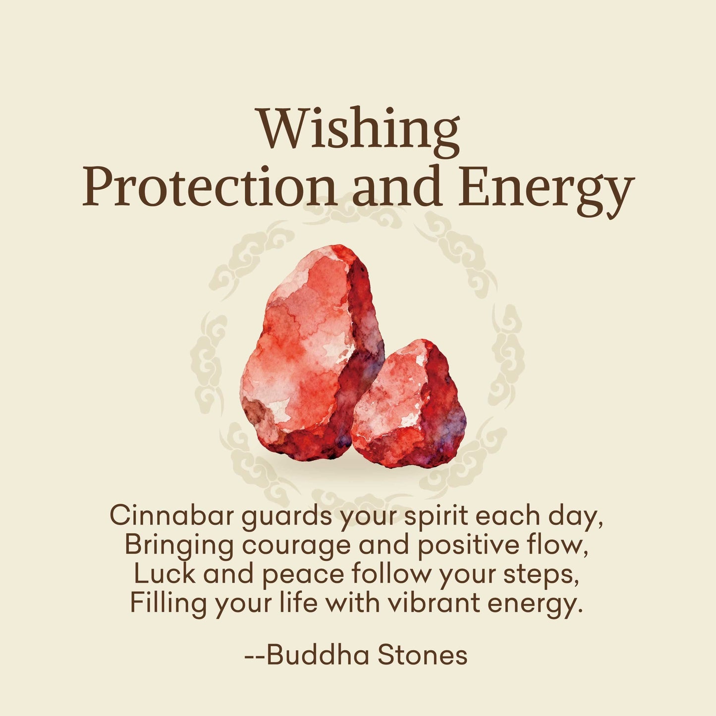 Wear FengShui "Wishing Protection and Energy" Cinnabar Bracelet Includes Gift Message Card