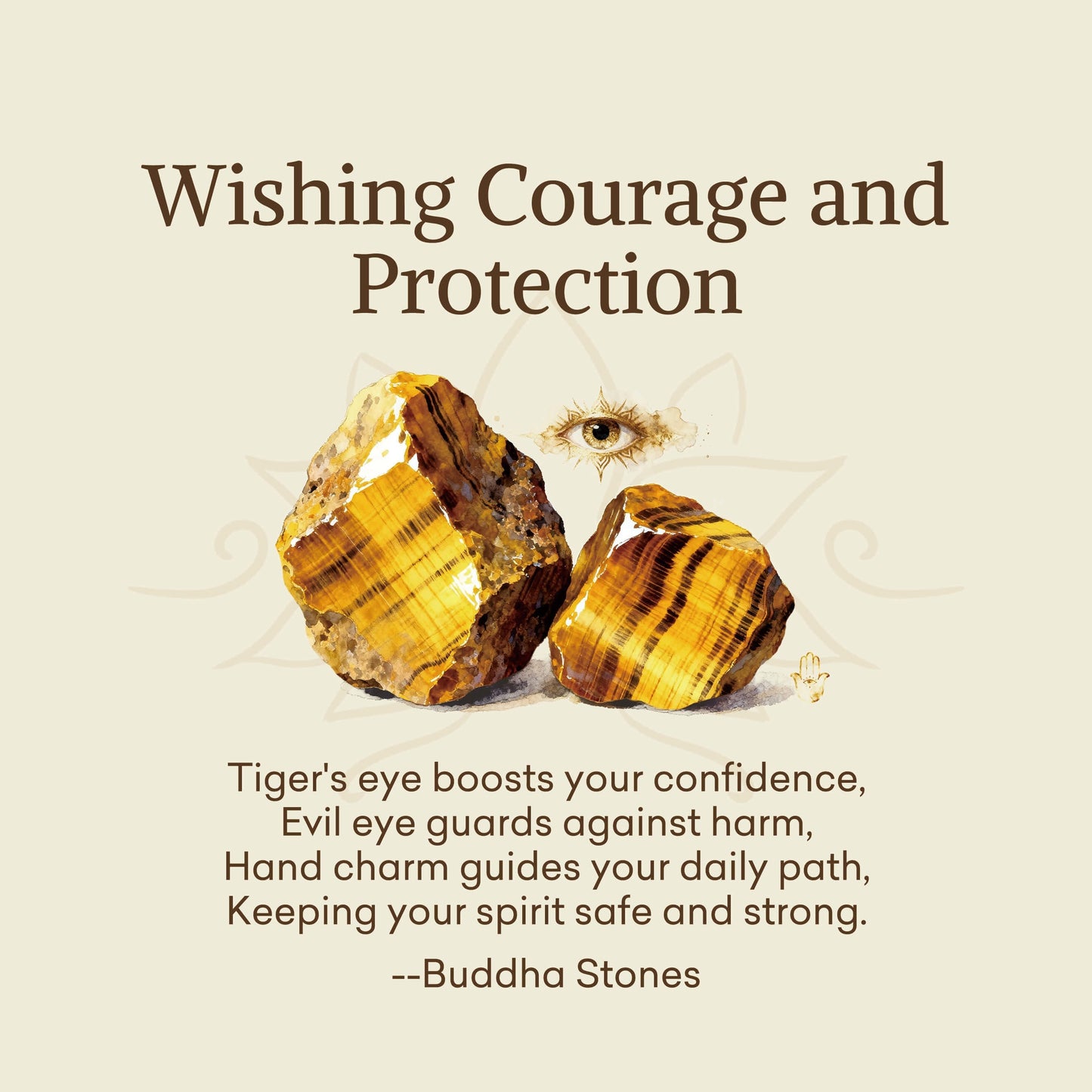 Wear FengShui "Wishing Courage and Protection" Tiger Eye Bracelet Includes Gift Message Card