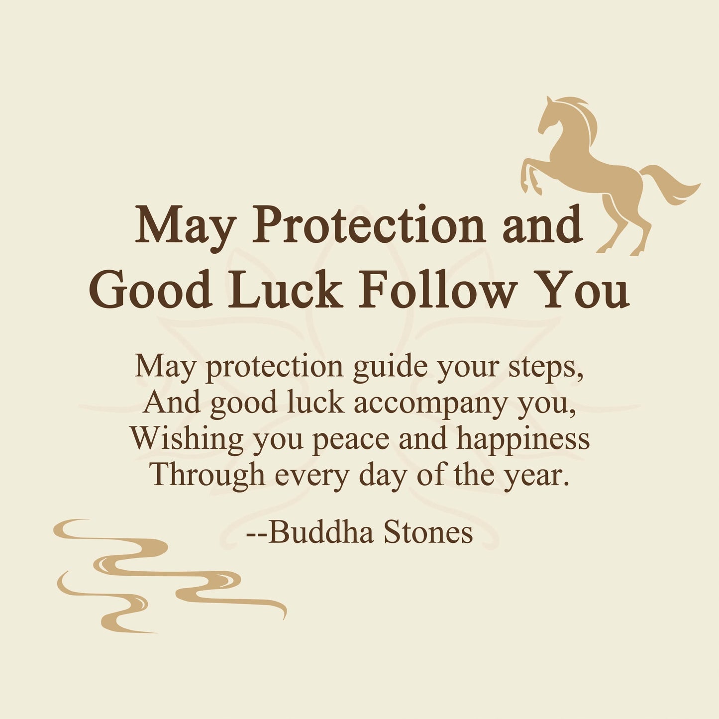 Wear FengShui "May Protection and Good Luck Follow You" Year of the Horse Includes Gift Message Card