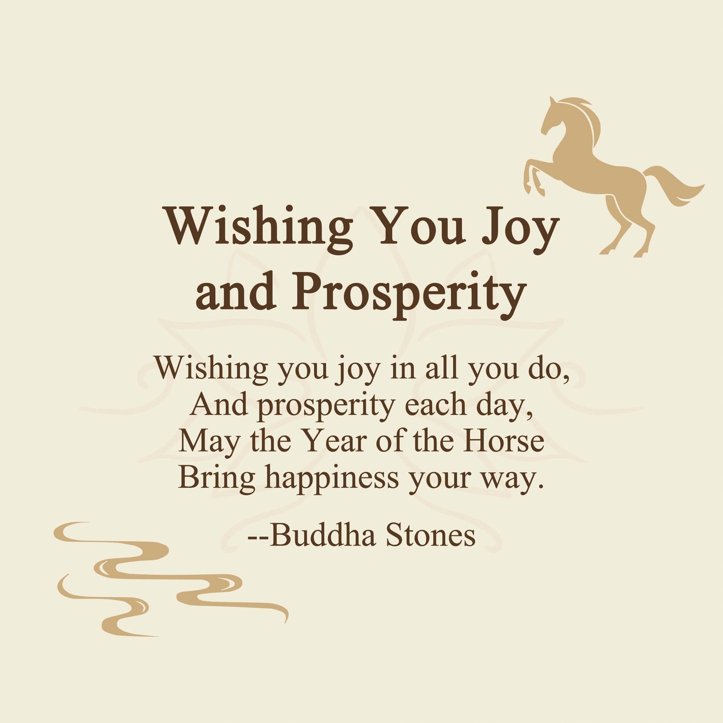 Wear FengShui "Wishing You Joy and Prosperity" Year of the Horse Bracelet Includes Gift Message Card