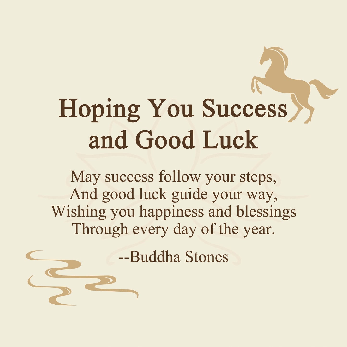 Wear FengShui "Hoping You Success and Good Luck" Year of the Horse Key Chain Includes Gift Message Card