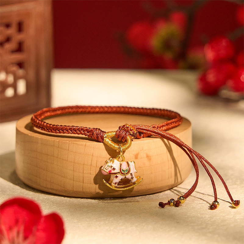 Wear FengShui Chinese Zodiac Year of the Horse Red String Luck Braided Bracelet